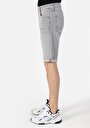 thumb-Straight Fit Düşük Bel  Erkek Gri Jean Şort