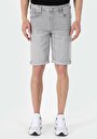 thumb-Straight Fit Düşük Bel  Erkek Gri Jean Şort