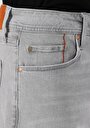 thumb-Straight Fit Düşük Bel  Erkek Gri Jean Şort