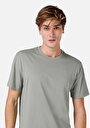thumb-Comfort Fit Yuvarlak Yaka Düz Erkek Yeşil Kısa Kol Tişört