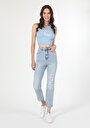 thumb-Straight Fit Yüksel Bel Bootcut Kadın Denim Jean Pantolon