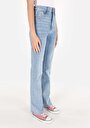 thumb-Regular Fit Kadın İndigo Cepli Denim Jean Pantolon