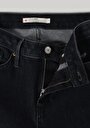 thumb-Slim Fit Orta Bel Düz Paça Kadın Koyu İndigo Denim Jean Pantolon