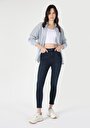 thumb-Skinny Fit Yüksel Bel Dar Paça Kadın Koyu İndigo Denim Jean Pantolon