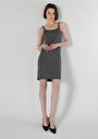thumb-Slim Fit  Kadın Antrasit Kolsuz Elbise