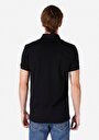 thumb-Slim Fit Polo Yaka Düz Erkek Siyah Kısa Kol Tişört