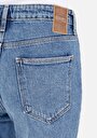 thumb-Mom Fit  Daralan Paça Kadın İndigo Jean Pantolon