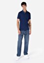 thumb-Slim Fit Polo Yaka Düz Erkek Lacivert Kısa Kol Tişört