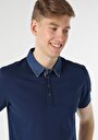 thumb-Slim Fit Polo Yaka Düz Erkek Lacivert Kısa Kol Tişört