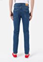 thumb-Skinny Fit Yüksel Bel Dar Paça Erkek İndigo Denim Jean Pantolon