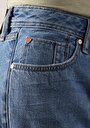 thumb-Regular Fit Orta Bel Düz Erkek İndigo Denim Jean Şort
