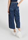 thumb-Regular Fit Orta Bel Düz Paça Kadın İndigo Jean Pantolon