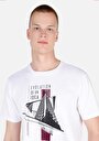 thumb-Regular Fit Yuvarlak Yaka  Erkek Beyaz Kısa Kol Tişört