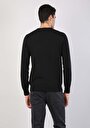 thumb-Regular Fit Yuvarlak Yaka  Erkek Siyah Kazak
