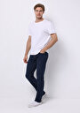 thumb-Straight Fit Düşük Bel Düz Paça Erkek Koyu İndigo Jean Pantolon