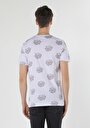 thumb-Regular Fit Yuvarlak Yaka Baskılı Erkek Beyaz Kısa Kol Tişört