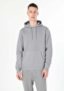 thumb-Regular Fit Düz Erkek Gri Sweatshirt