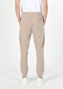 thumb-Slim Fit Orta Bel Düz Erkek Bej Eşofman Altı