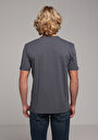 thumb-Regular Fit Yuvarlak Yaka Düz Erkek Antrasit Pamuklu Kısa Kol Tişört