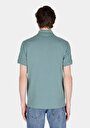 thumb-Regular Fit Polo Yaka Düz Erkek Yeşil Cepsiz Kısa Kol Tişört