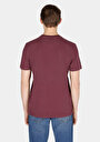 thumb-Regular Fit Yuvarlak Yaka Düz Erkek Mor Kısa Kol Tişört
