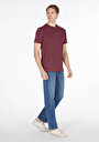 thumb-Regular Fit Yuvarlak Yaka Düz Erkek Mor Kısa Kol Tişört