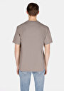thumb-Comfort Fit Yuvarlak Yaka Düz Erkek Gri Pamuk Kısa Kol Tişört