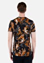 thumb-Regular Fit Yuvarlak Yaka Pamuklu Baskılı Erkek Siyah Kısa Kol Tişört
