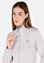 thumb-Regular Fit Fermuarlı  Kadın Gri Sweatshirt