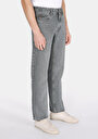 thumb-Regular Fit Orta Bel Düz Paça Cepli Erkek Over Dyed Denim Jean Pantolon