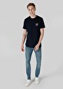 thumb-Comfort Fit Yuvarlak Yaka  Erkek Lacivert Kısa Kol Tişört