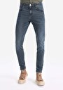 thumb-Slim Fit Düşük Bel Dar Paça Erkek Koyu İndigo Jean Pantolon