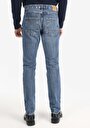 thumb-Straight Fit Düşük Bel Düz Paça Erkek İndigo Jean Pantolon