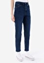 thumb-Mom Fit Orta Bel Daralan Paça Kadın Denim Jean Pantolon