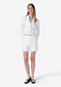 thumb-Slim Fit Düşük Bel Düz Kadın Beyaz Şort