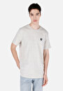 thumb-Regular Fit Yuvarlak Yaka Jakarlı Erkek Taş Kısa Kol Tişört