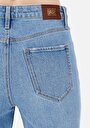 thumb-Mom Fit Yüksek Bel Daralan Paça Kadın İndigo Jean Pantolon