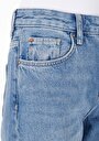 thumb-Mom Fit  Daralan Paça Kadın İndigo Denim Jean Pantolon