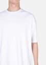thumb-Oversize Fit Yuvarlak Yaka Düz Erkek Beyaz Kısa Kol Tişört