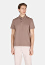 thumb-Regular Fit Polo Yaka Düz Erkek Gri Pamuklu Kısa Kol Tişört