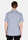 thumb-Comfort Fit Polo Yaka Düz Erkek Mavi Kısa Kol Tişört