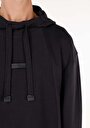 thumb-Comfort Fit Erkek Kapüşonlu Siyah Sweatshirt
