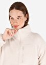 thumb-Regular Fit Dik Yaka    Kadın Ekru Mont