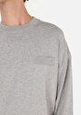 thumb-Comfort Fit Yuvarlak Yaka Jakarlı Erkek Gri Kazak