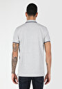 thumb-Regular Fit Polo Yaka Düz Erkek Gri Kısa Kol Tişört