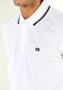 thumb-Regular Fit Polo Yaka Düz Erkek Beyaz Kısa Kol Tişört