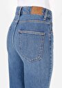 thumb-Straight Fit Kadın Mid İndigo Denim Jean Pantolon