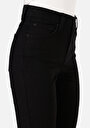 thumb-Slim Fit Orta Bel Düz Paça Kadın Siyah Denim Jean Pantolon