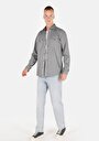 thumb-Regular Fit Klasik Yaka Düz Erkek Gri Uzun Kol Gömlek
