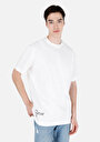 thumb-Comfort Fit Yuvarlak Yaka Düz Erkek Beyaz Kısa Kol Tişört